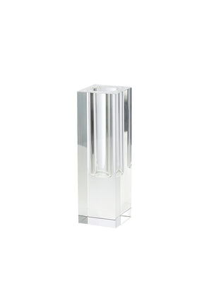 Serene Spaces Living Modern Crystal Square Bud Vase for Flowers, 3 Size Options