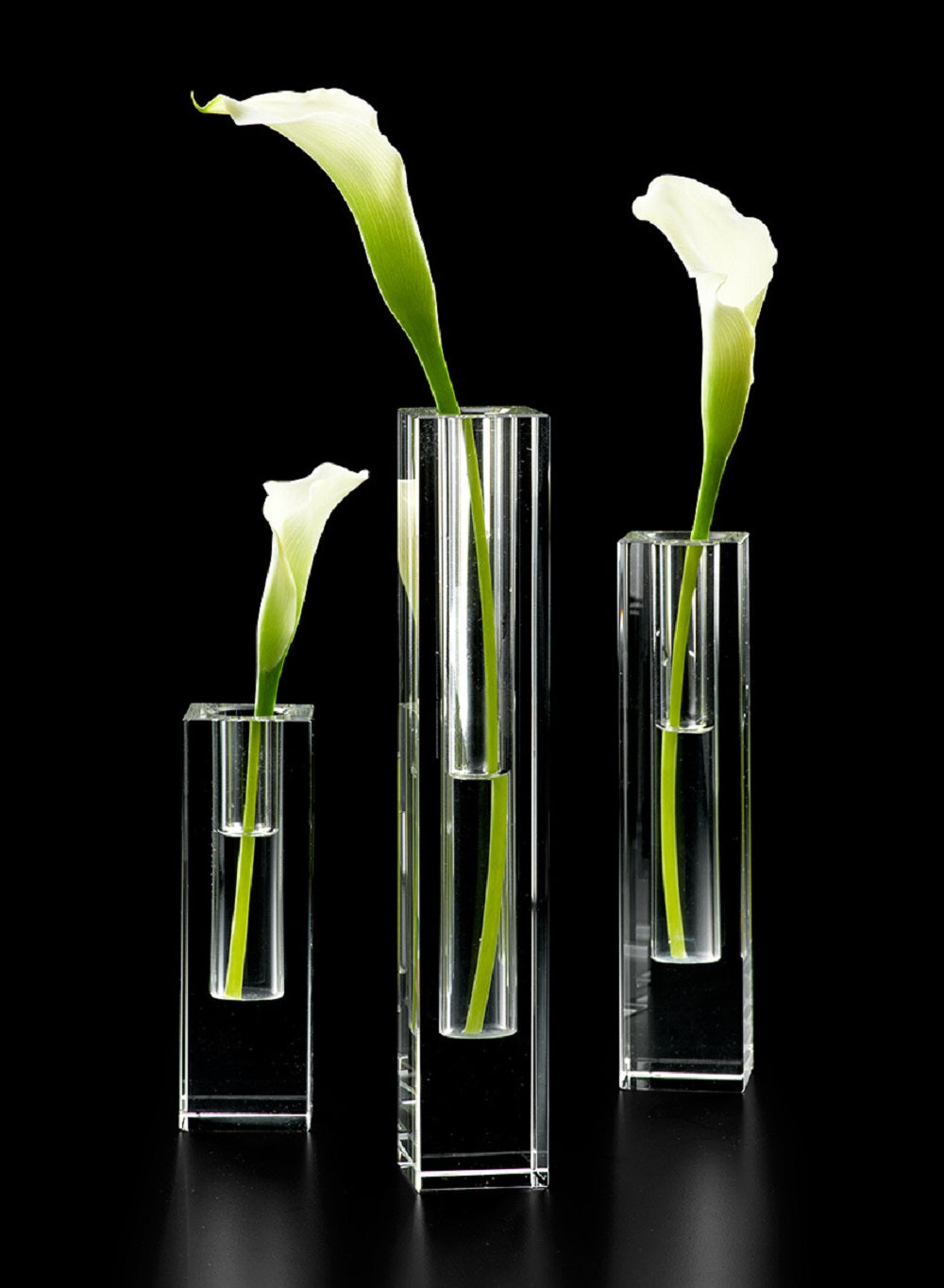 Crystal Square Bud Vase, 3 Size Options