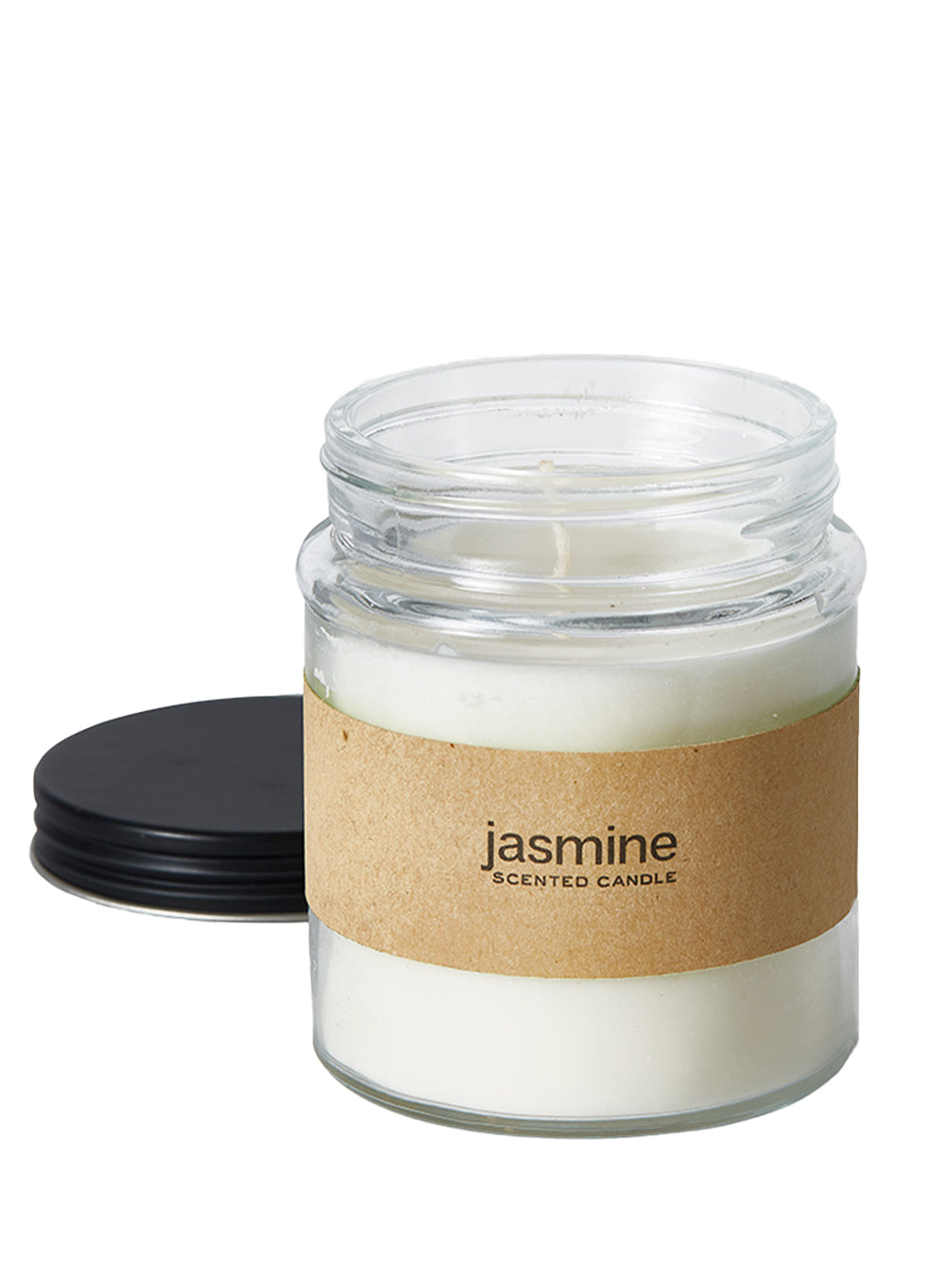 Scented Candle In A Clear Glass Jar, in 3 Scents