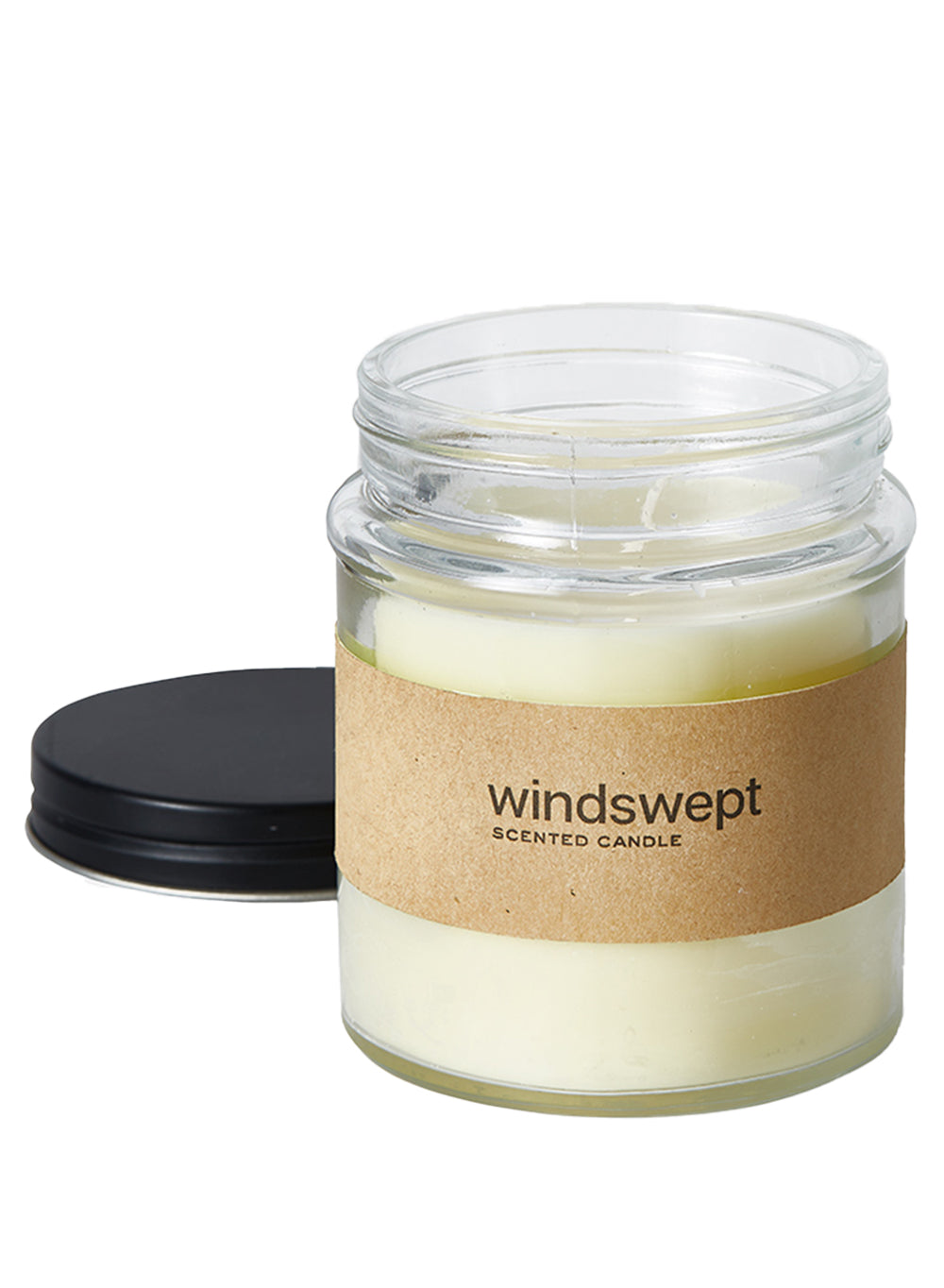 Scented Candle In A Clear Glass Jar, in 3 Scents