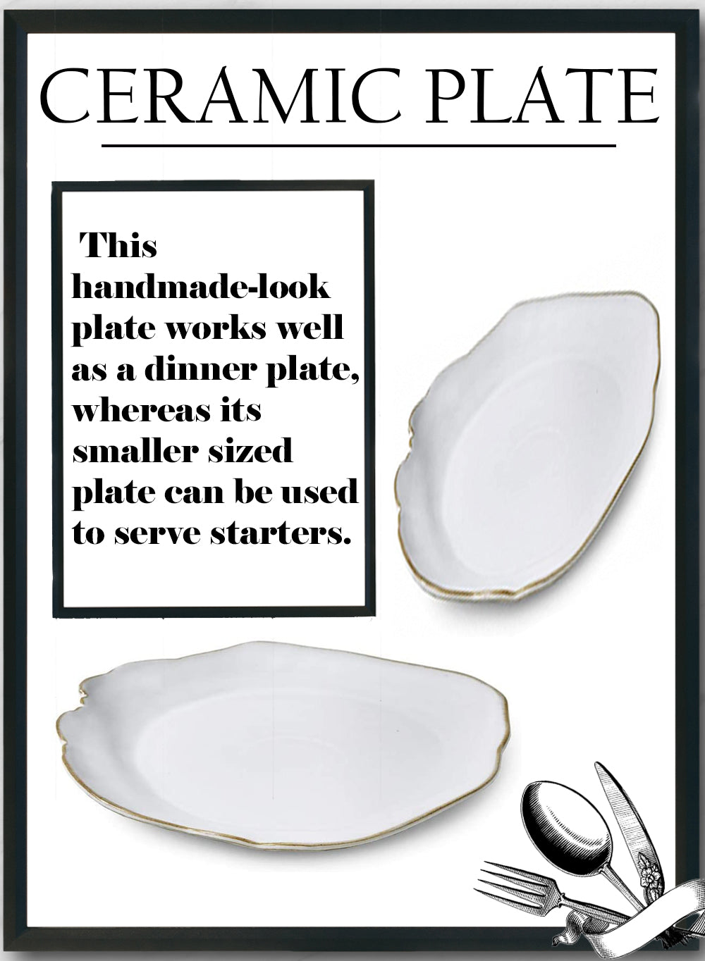 Organic White Ceramic Irregular Shape Dinner Set – Rustic Edge
