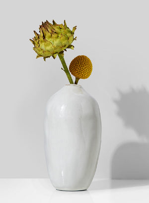 Free-Form Glazed Ceramic Pomegranate Bud Vase, 3.75" Diameter & 3.5" Tall, Set of 4