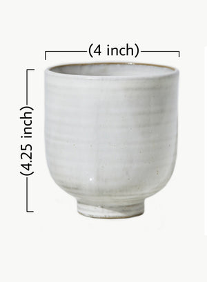 Glazed Ceramic Pedestal Bowl, in 3 Sizes