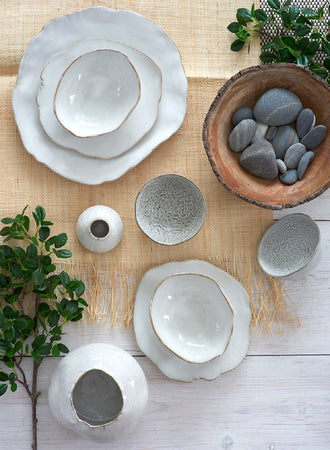 Faux-stone decorative bowl