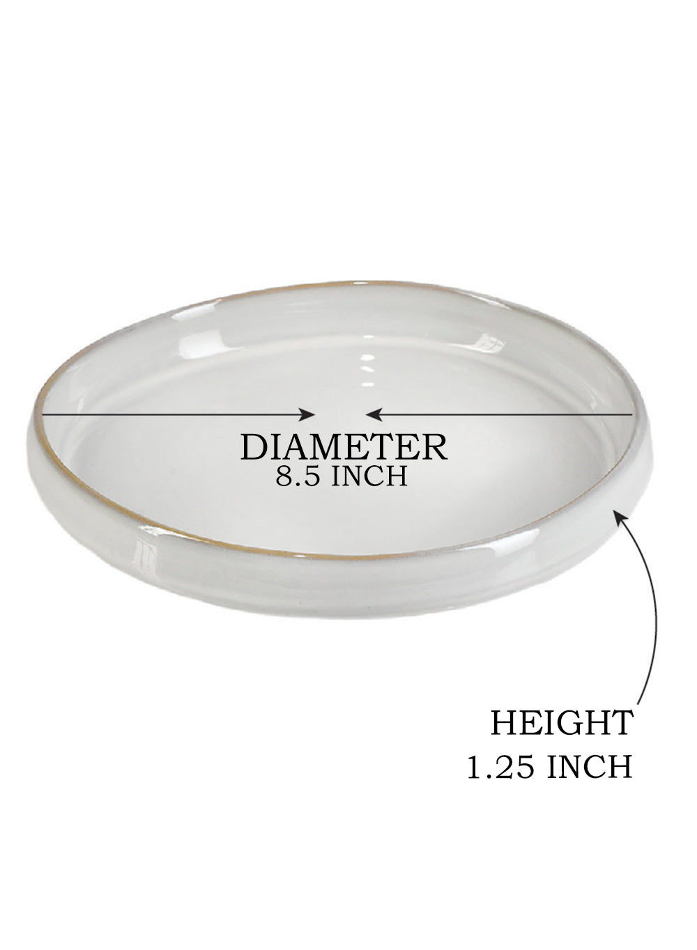 Round White Ceramic Platter, in 2 Sizes