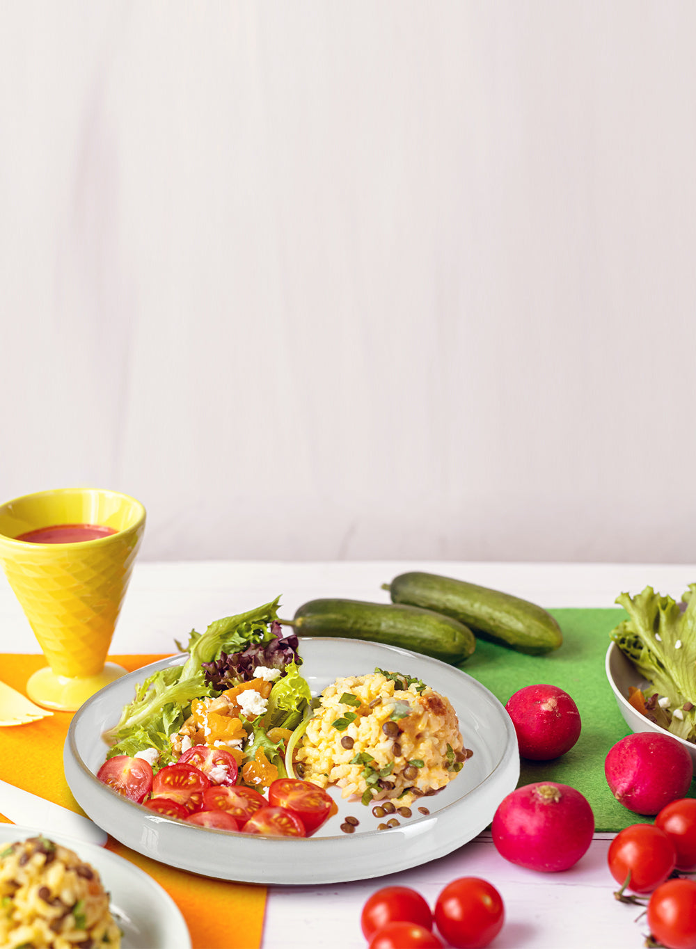 Round White Ceramic Platter, in 2 Sizes