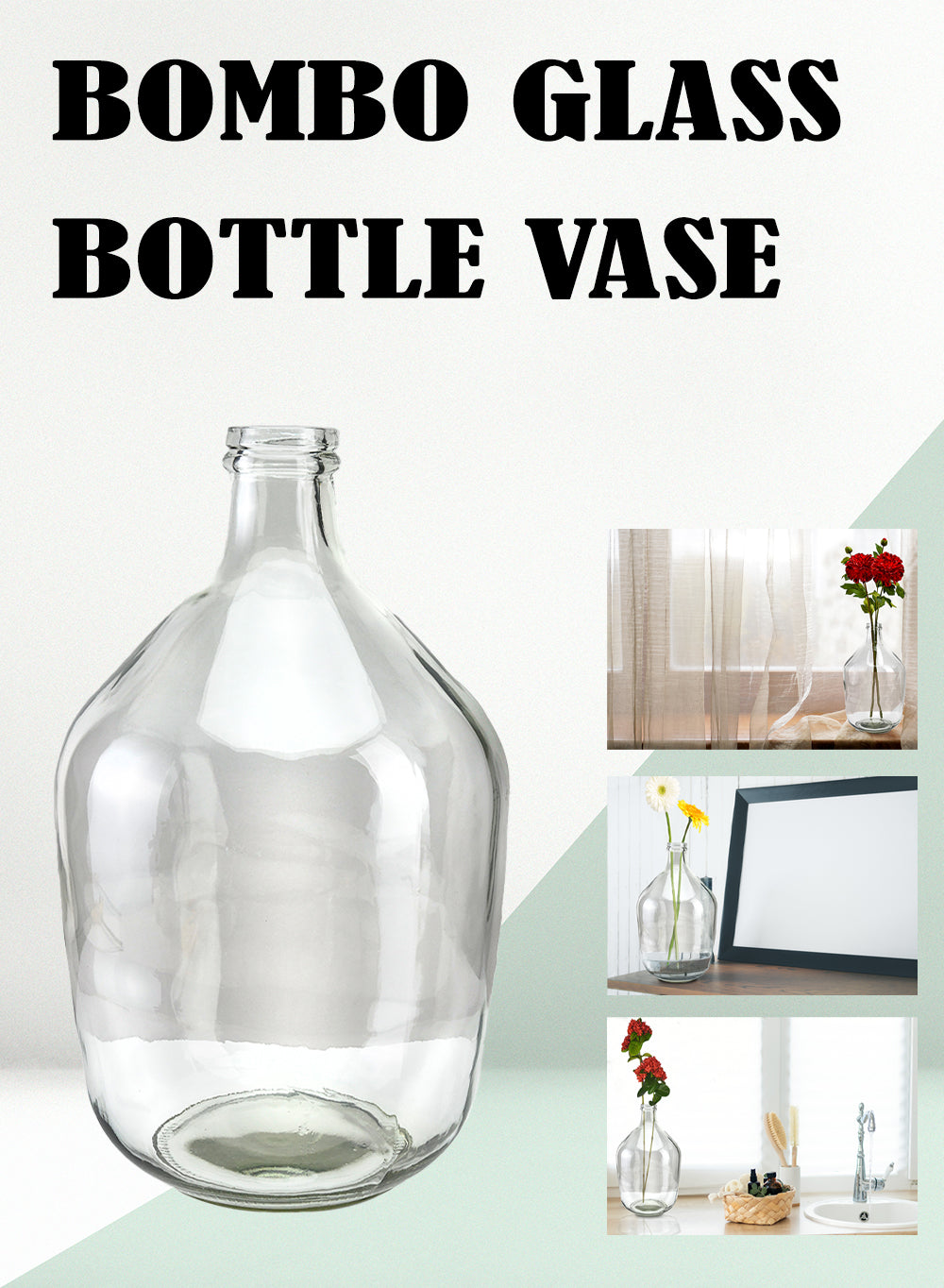 Glass Bottle Vase, in 2 Sizes