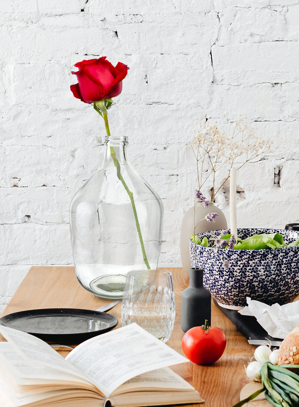 Glass Bottle Vase, in 2 Sizes