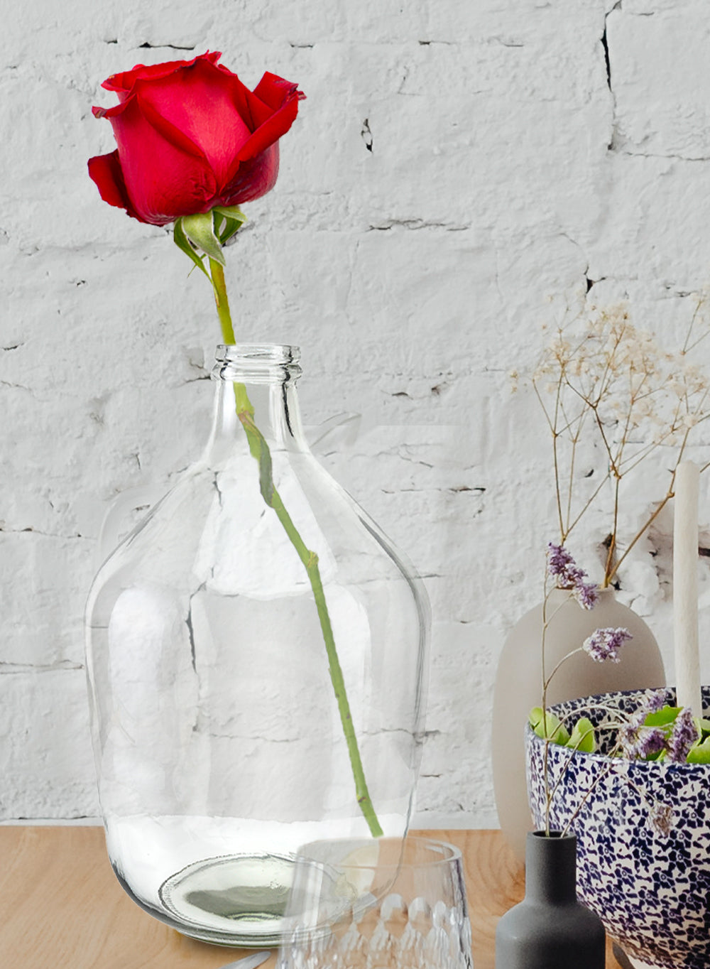 Glass Bottle Vase, in 2 Sizes