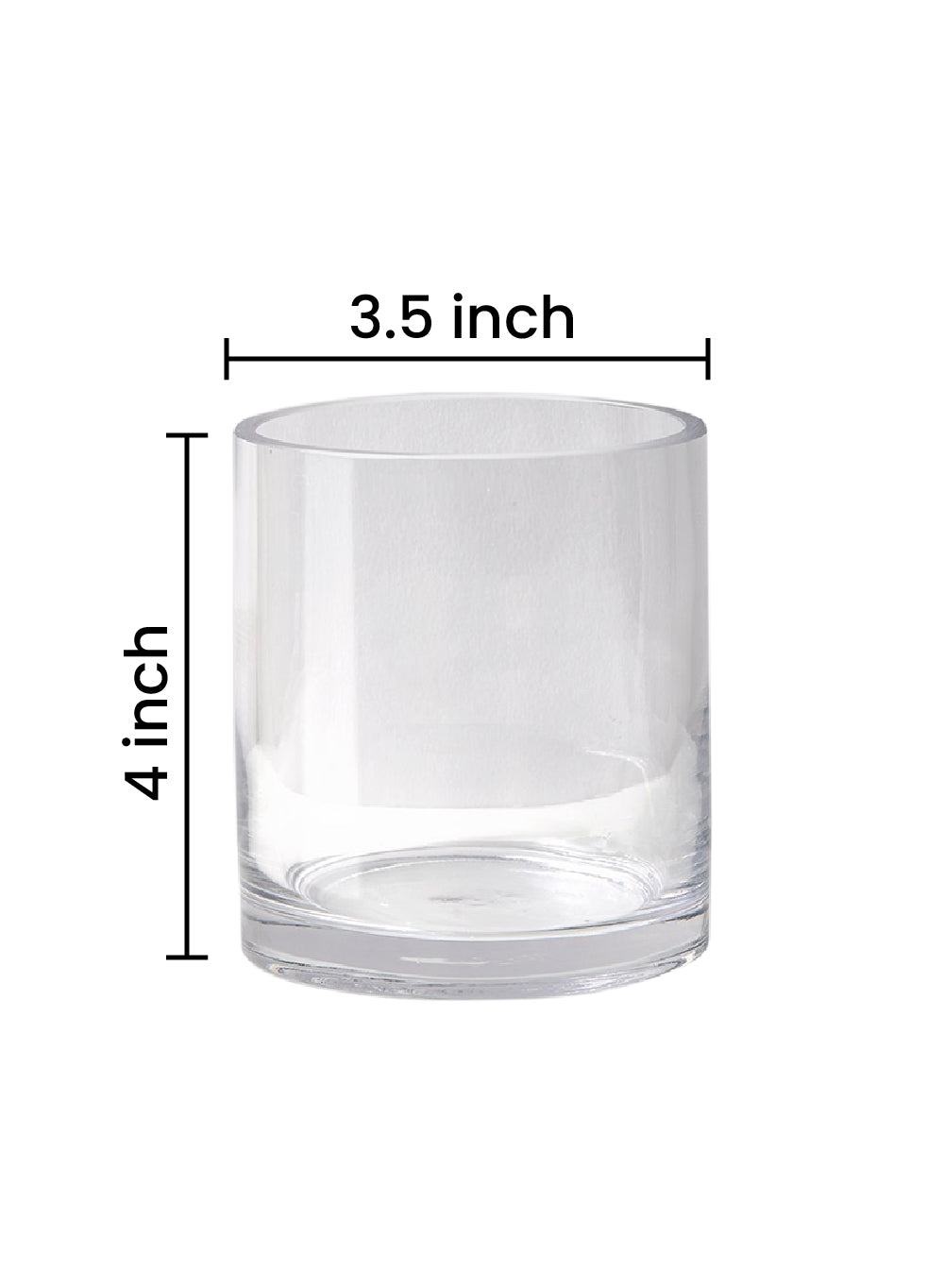 Glass Cylinder Hurricane Vase, in 4 Size Options