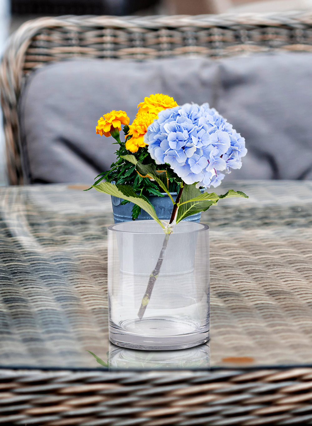 Glass Cylinder Hurricane Vase, in 4 Size Options