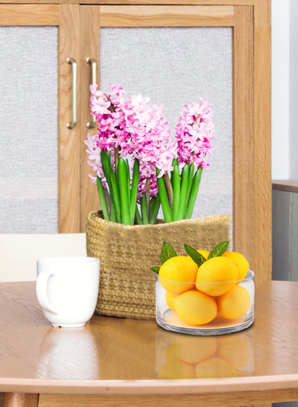 Artificial Carnation Vase Fillers with Floating Candles Clear