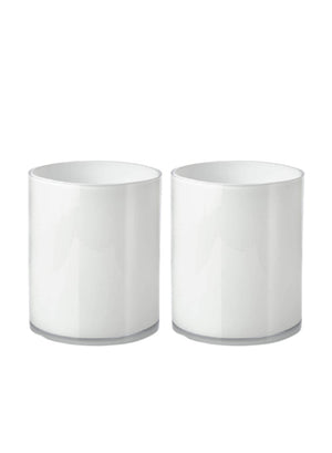 Modern White Glass Vase, In 3 Sizes