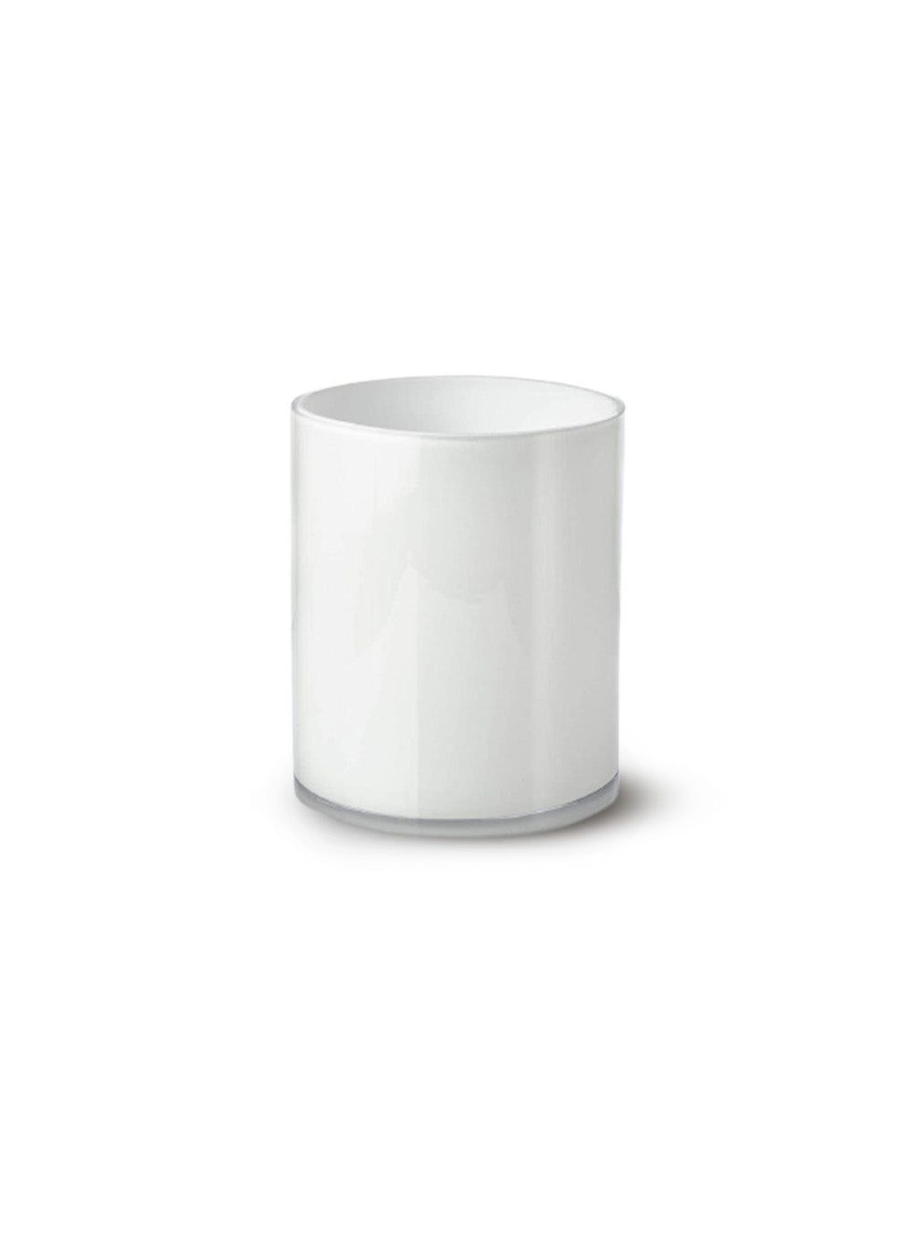 Modern White Glass Vase, In 3 Sizes