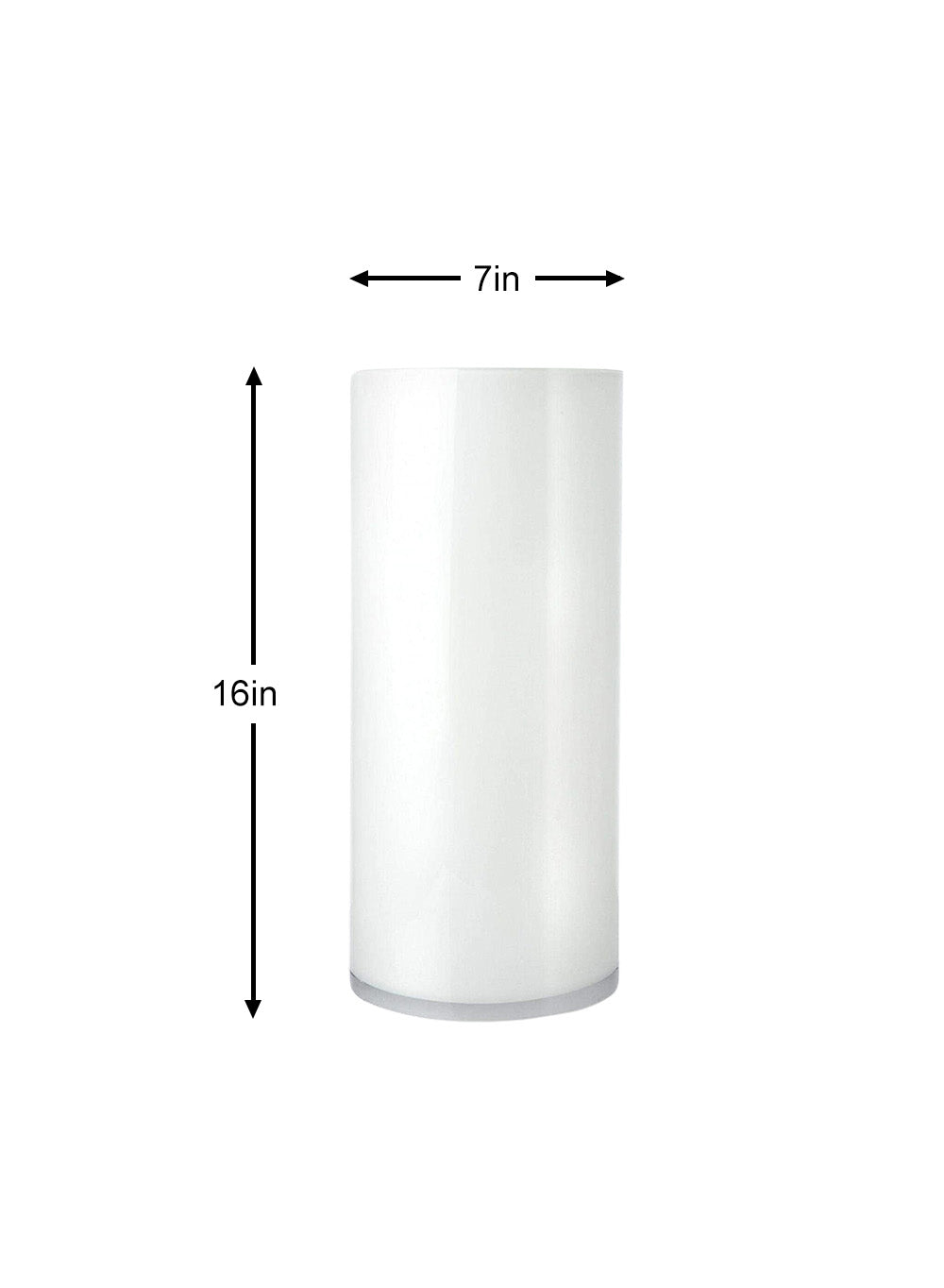 Modern White Glass Vase, In 3 Sizes