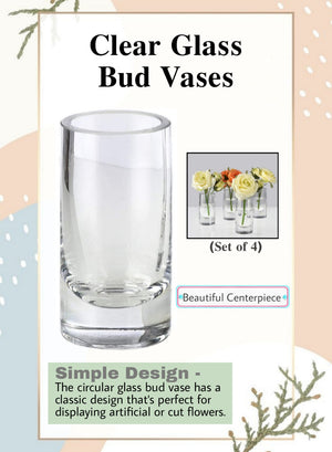 Petite Glass Bud Vases, Set of 4