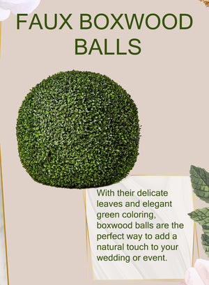 20" Premium Artificial Boxwood Topiary Ball