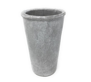 Decorative Grey Tapered Cement Vase, In 2 Sizes