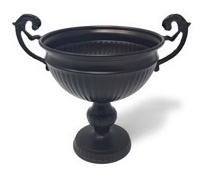 Antique Black Urn with Handles 7in H