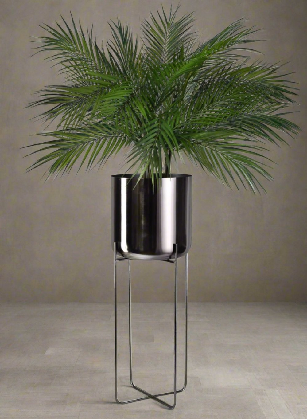 Black Nickel Planter with Detachable Stand, In 2 Sizes