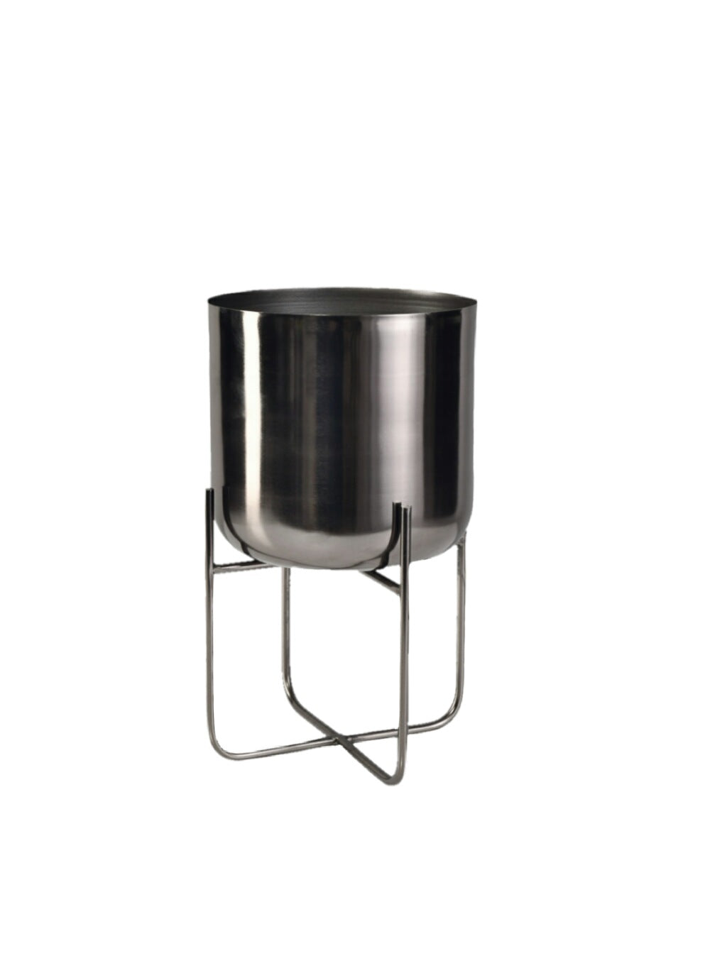 Black Nickel Planter with Detachable Stand, In 2 Sizes