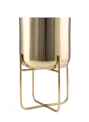 Gold Planter with Detachable Metal Stand, in 4 Sizes
