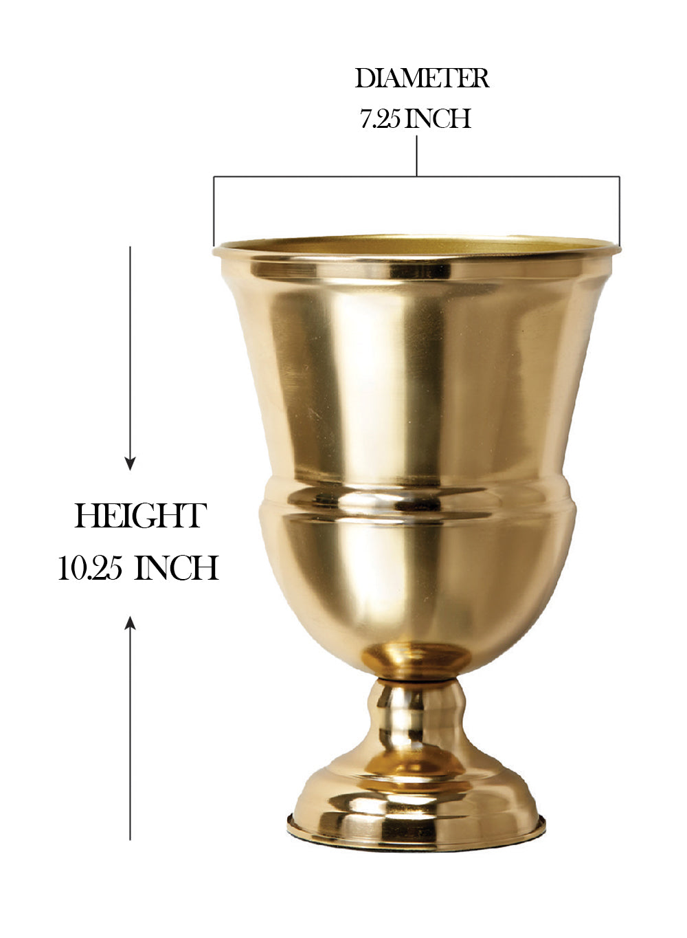 Decorative Gold Urn Vase, in 3 Sizes