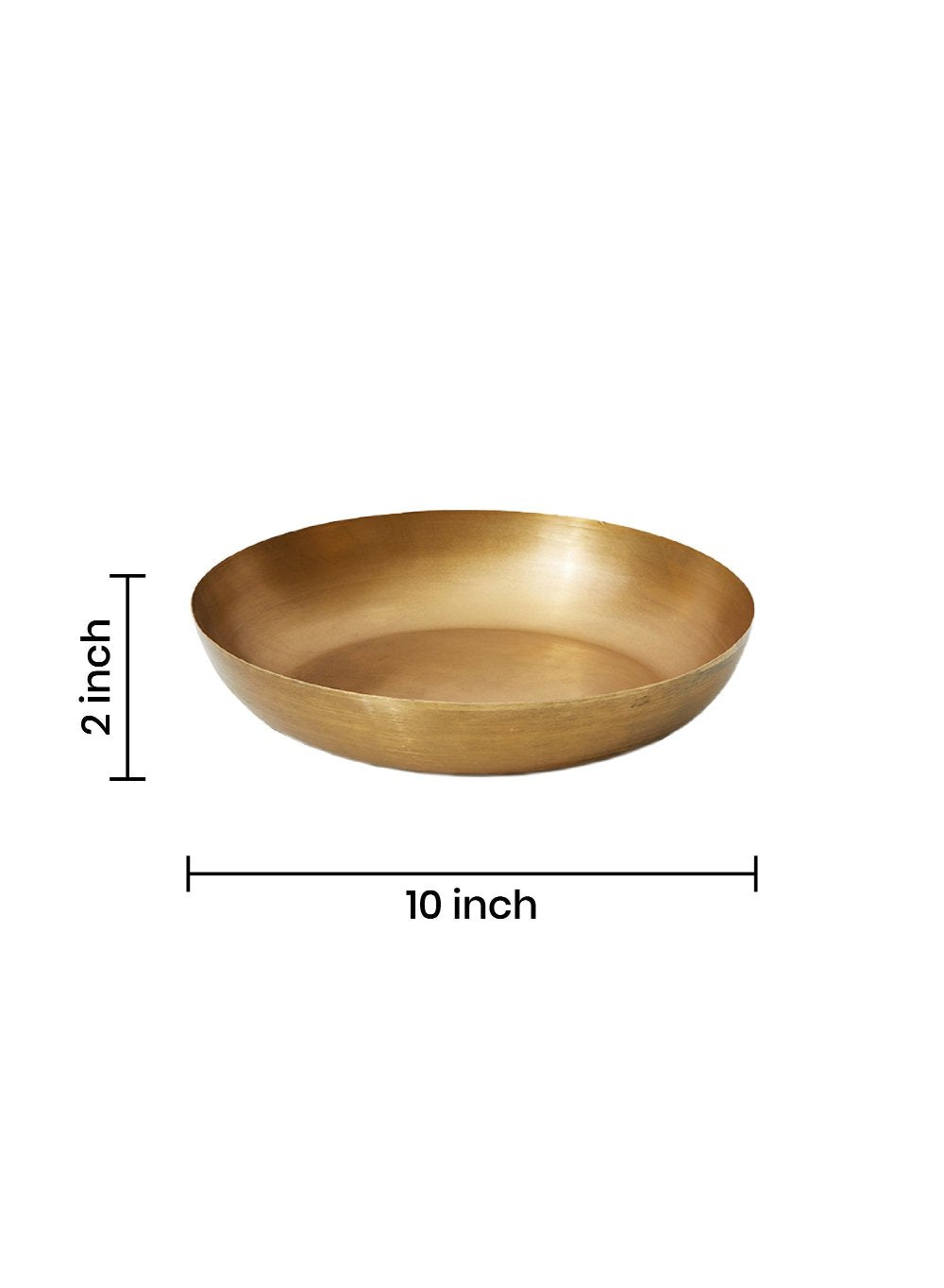 10" Gold Round Decorative Iron Bowl