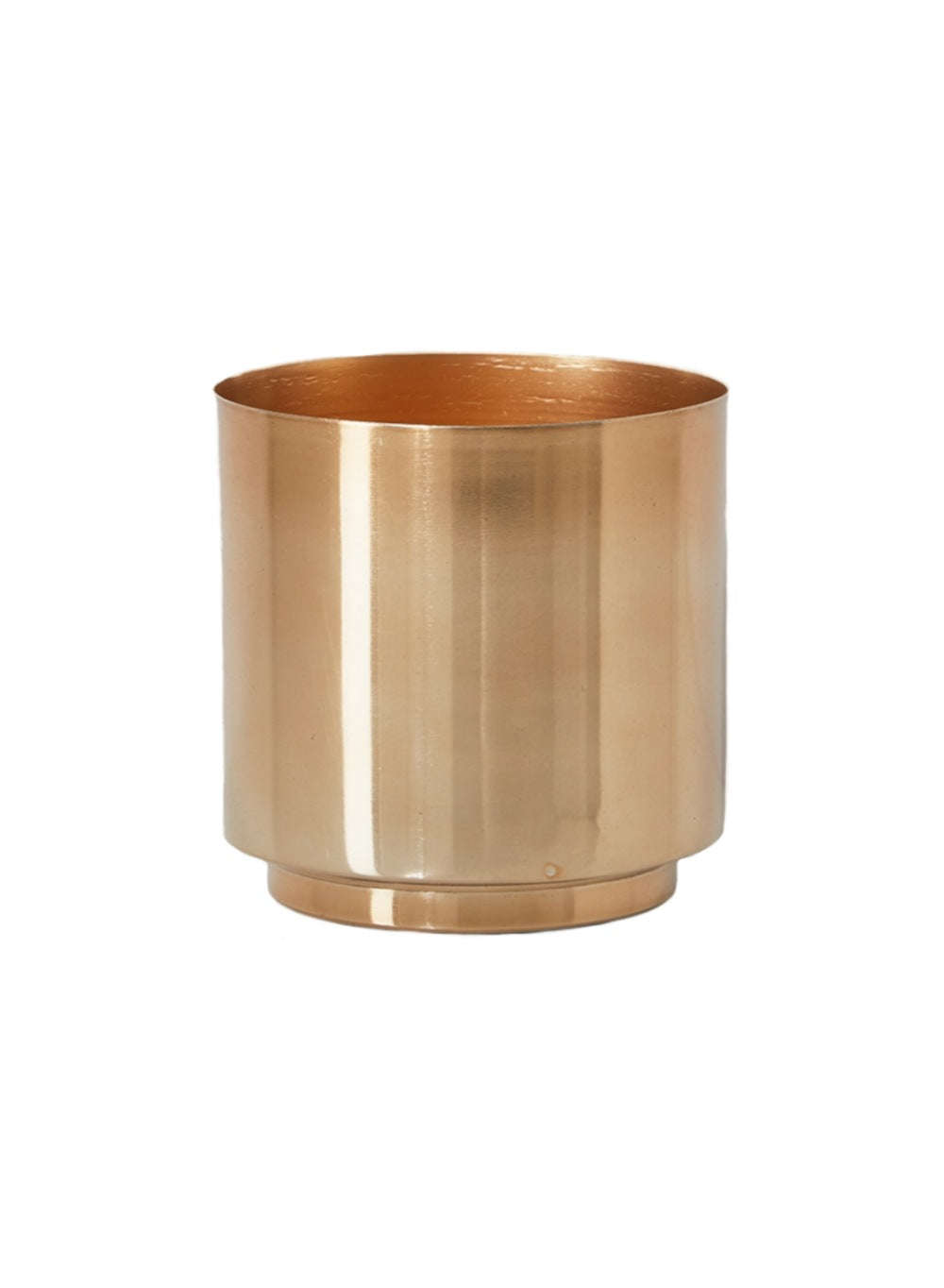 Cylindrical Shiny Finish Vase, 4" Diameter & 4" Tall, Available in 2 Color