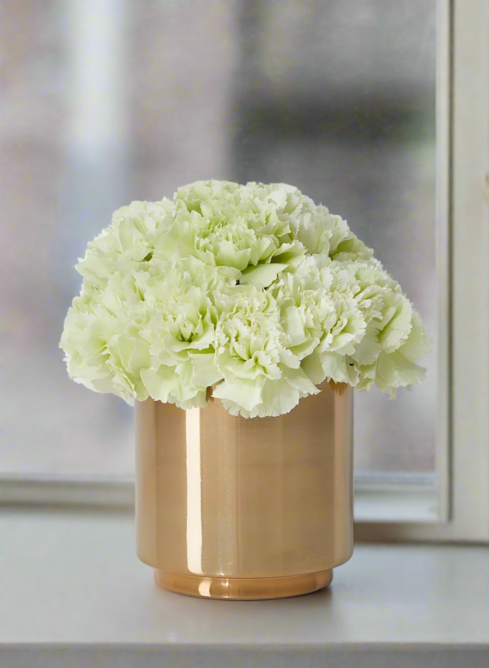 Cylindrical Shiny Finish Vase, 4" Diameter & 4" Tall, Available in 2 Color