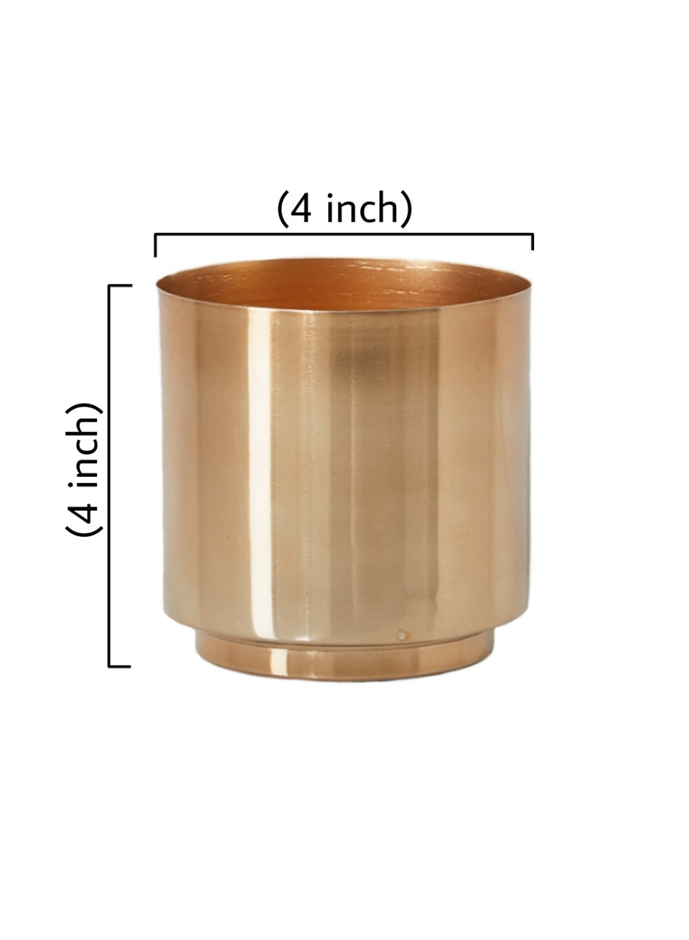 Cylindrical Shiny Finish Vase, 4" Diameter & 4" Tall, Available in 2 Color