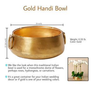 9" Gold Finish Handi Bowl