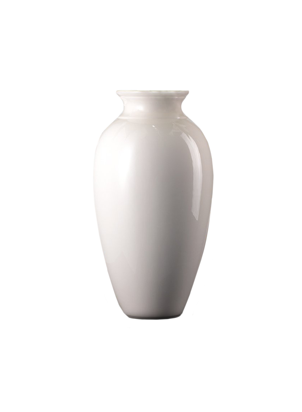 White Ceramic Urn Vase, In 3 Sizes