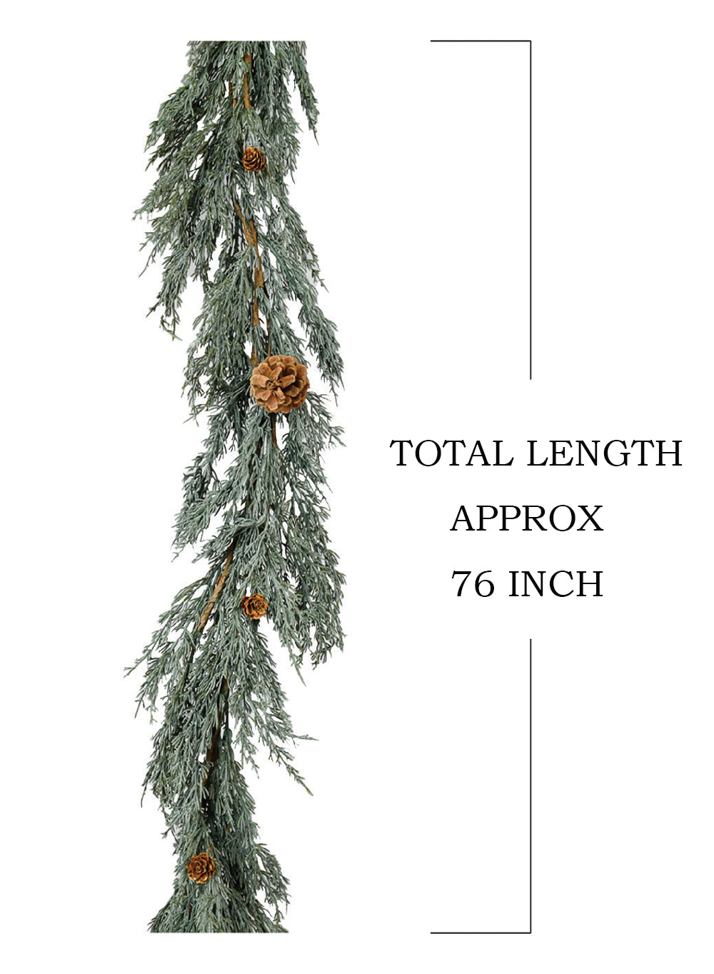 Artificial Cypress Garland With Pine Cones, In 2 Styles