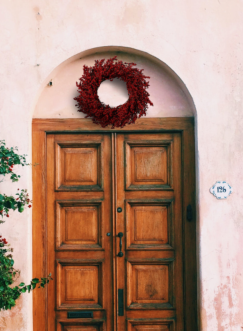 Artificial Christmas Wreath, 28" Diameter, in 2 Colors