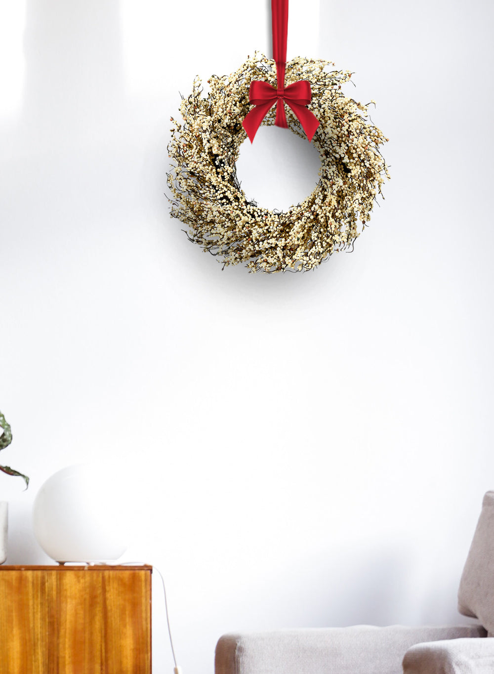 Artificial Christmas Wreath, 28" Diameter, in 2 Colors