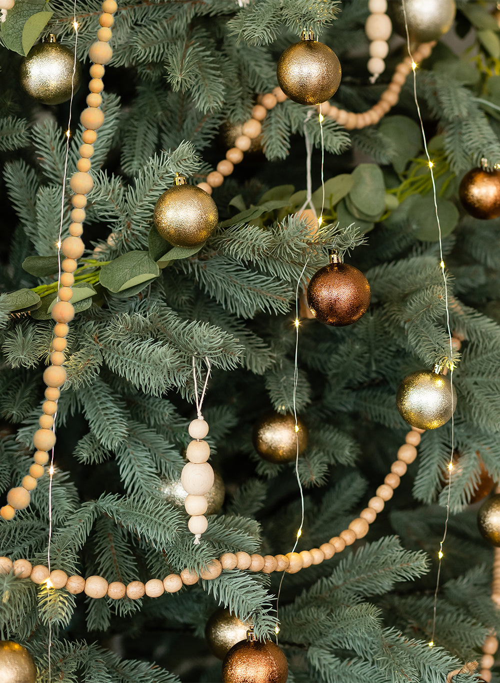 Natural Wood Bead Garland, 72" Long