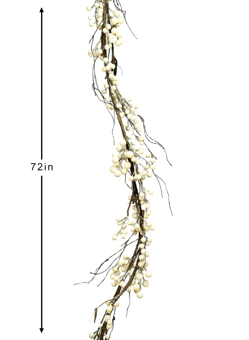 Artificial Whiteberry Garland, 72" Long
