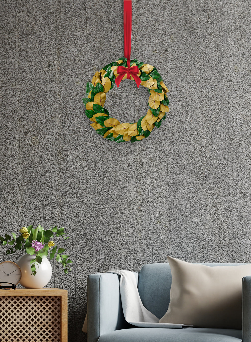 Christmas Wreath, In 2 Sizes & Colors