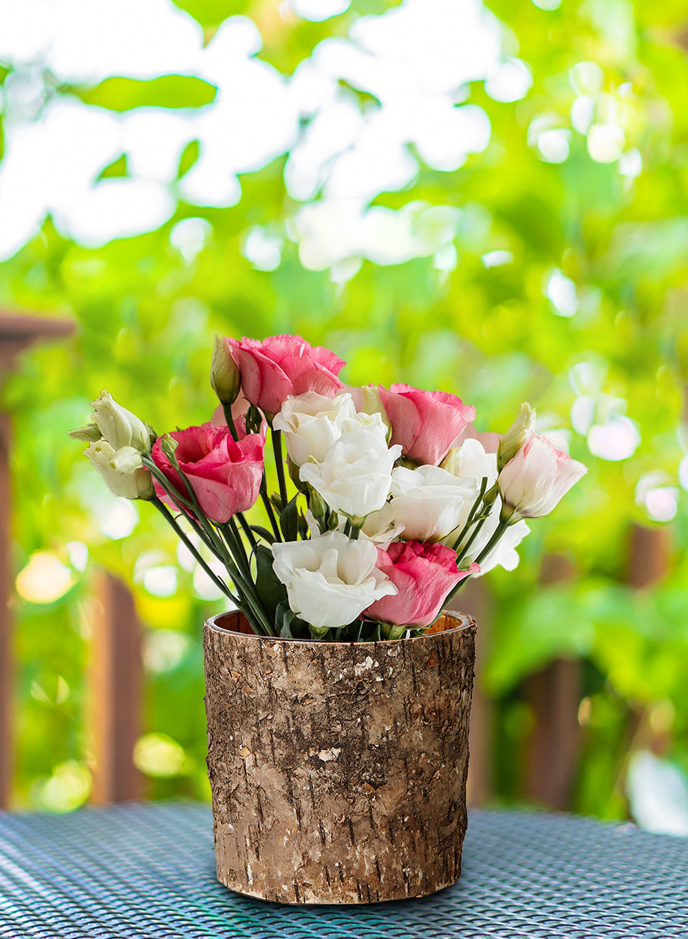 Birch Bark Glass Vase, in 5 Sizes