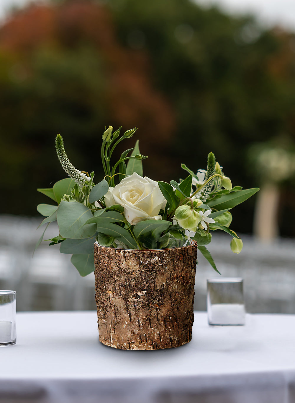 Birch Bark Glass Vase, in 5 Sizes