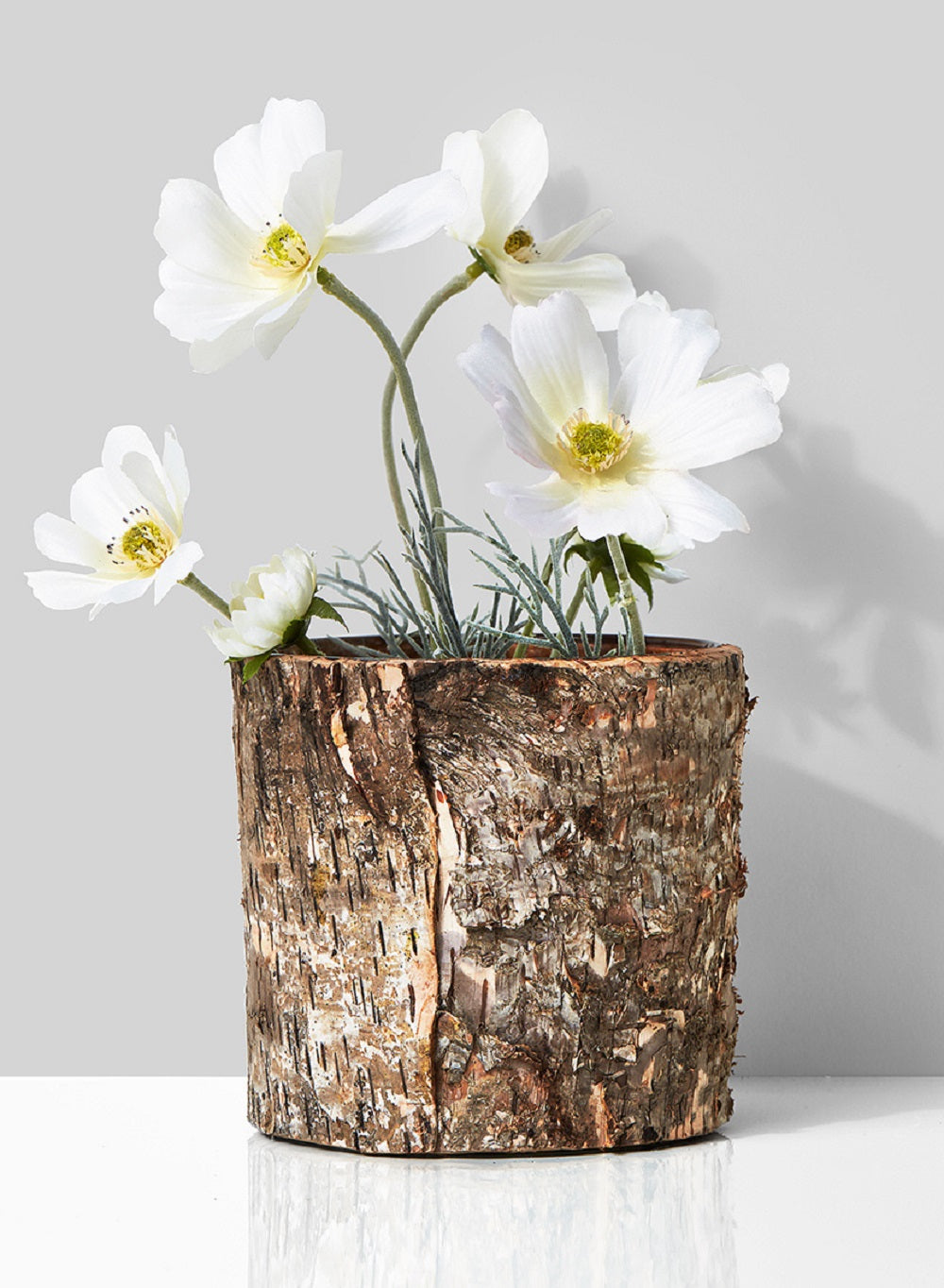 Birch Bark Glass Vase, in 5 Sizes