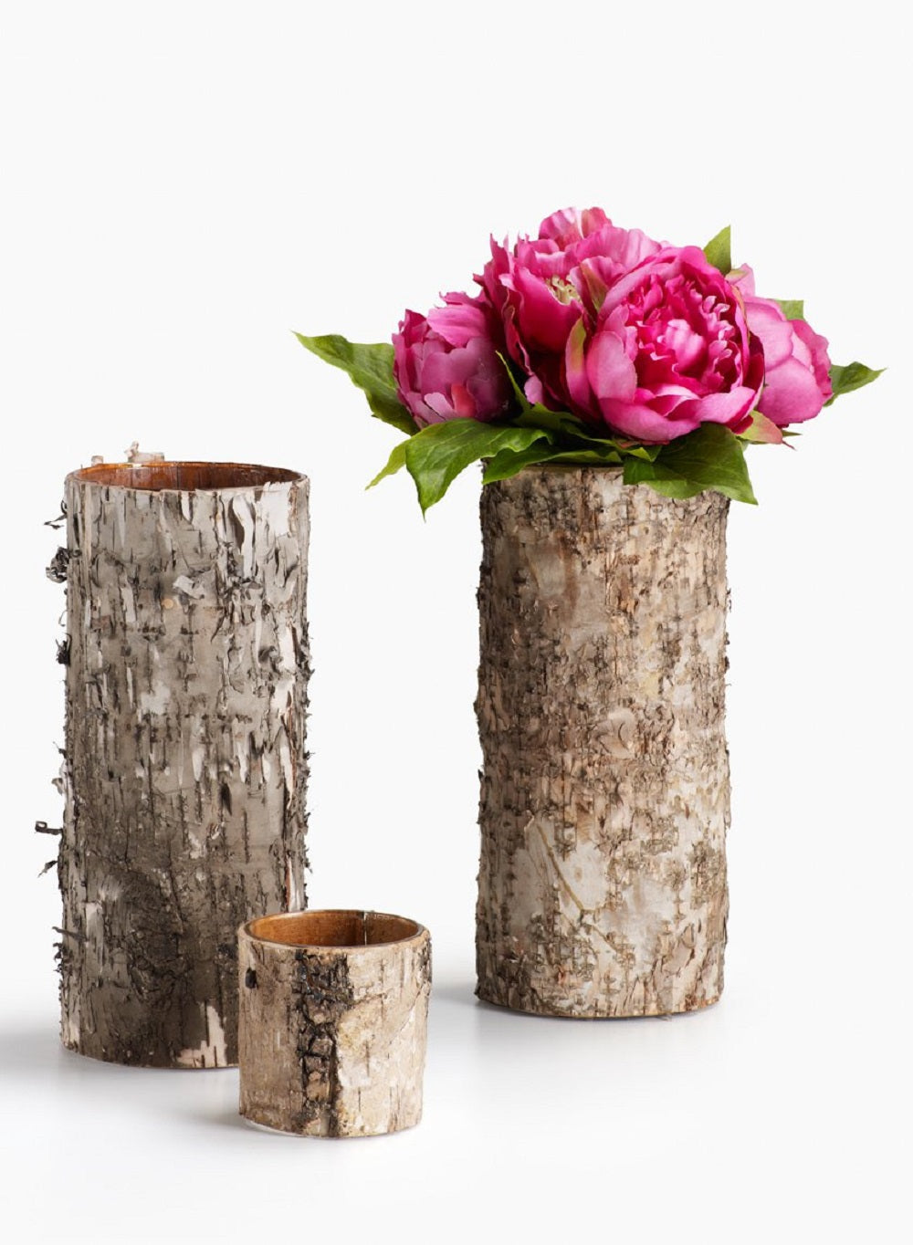 Birch Bark Glass Vase, in 5 Sizes