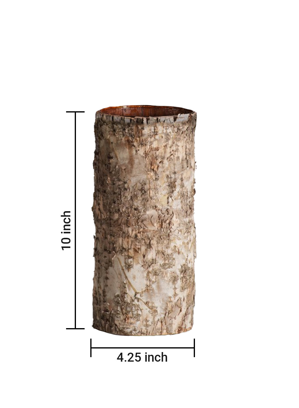 Birch Bark Glass Vase, in 5 Sizes