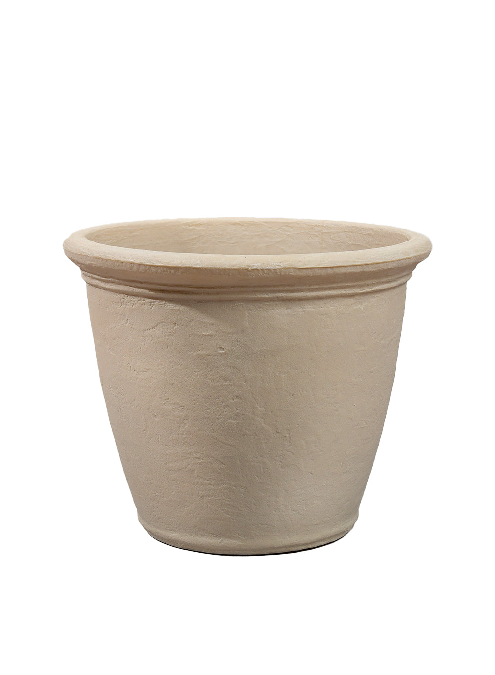 Vintage White Stone-Textured PE Planter Pot, in 2 Sizes