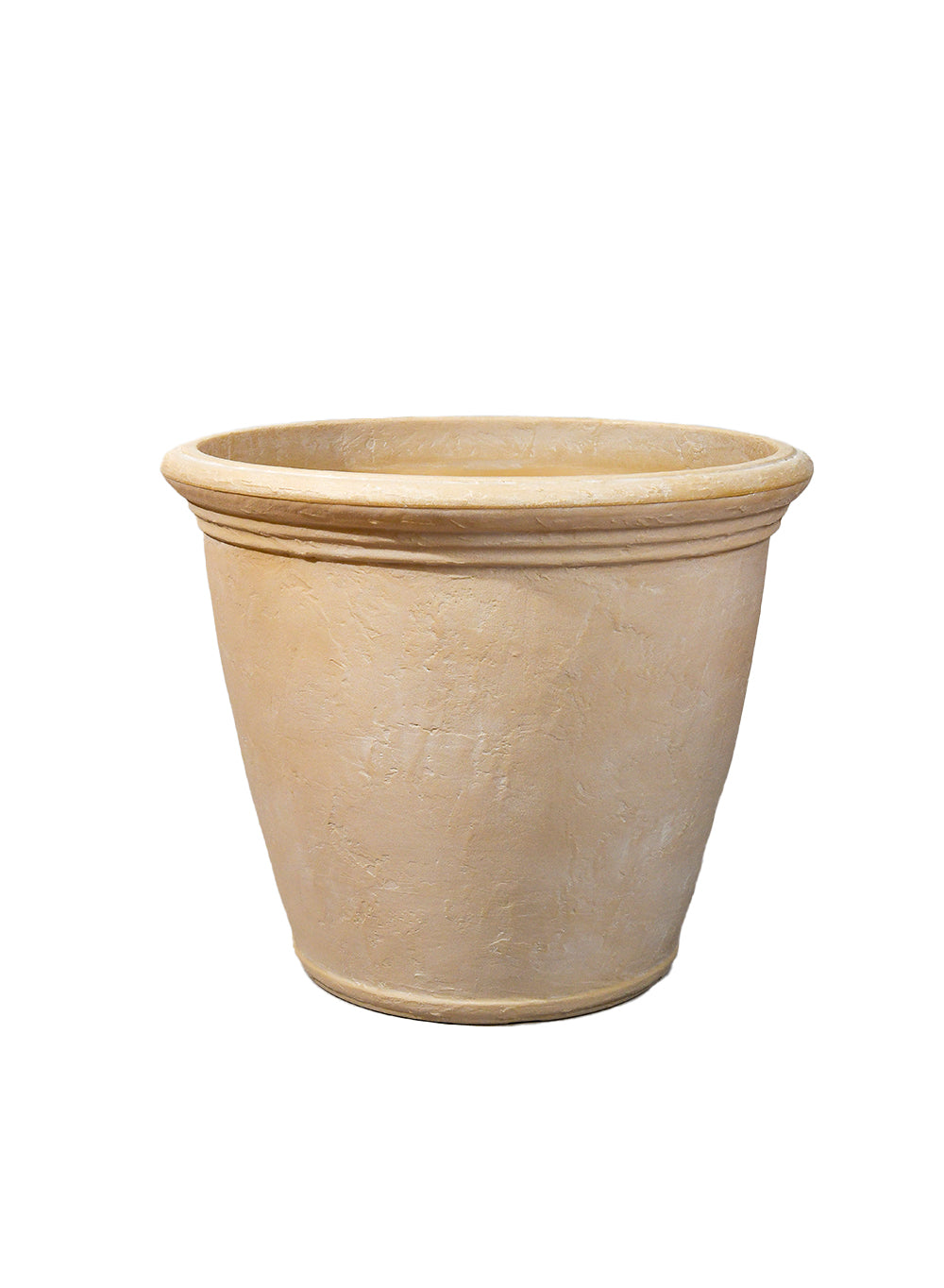 Vintage White Stone-Textured PE Planter Pot, in 2 Sizes