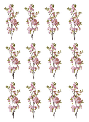Faux Cherry Blossom Branches, Pink 50" Tall
