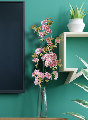Faux Cherry Blossom Branches, Pink 50" Tall