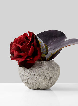 Serene Spaces Living Decorative Pumice Stone Fishbowl Vase, Unique Lava Rock Container, Measures 3.75" Tall and 5" Diameter, Sold Individually and as a Set of 2