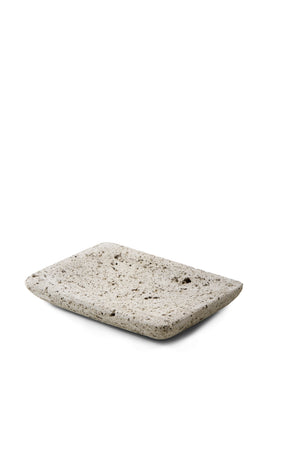 Serene Spaces Living Decorative Pumice Stone Dish, Unique Lava Rock Plate, Measures 8.5" Long, 6" Wide and 1.25" Tall, Sold Individually and Set of 2